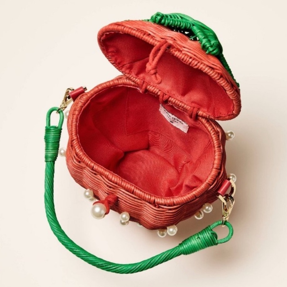 Kate Spade x Target Strawberry Wicker Handbag - Picture 3 of 6